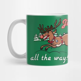 Jingle All the Way Sleigh Bells Christmas Time Mug